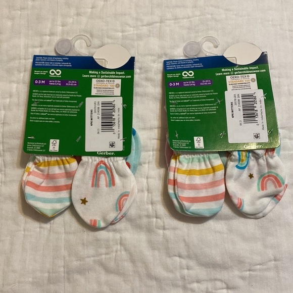 NEW Gerber Baby Girls Mittens Bundle NWT - Picture 2 of 2